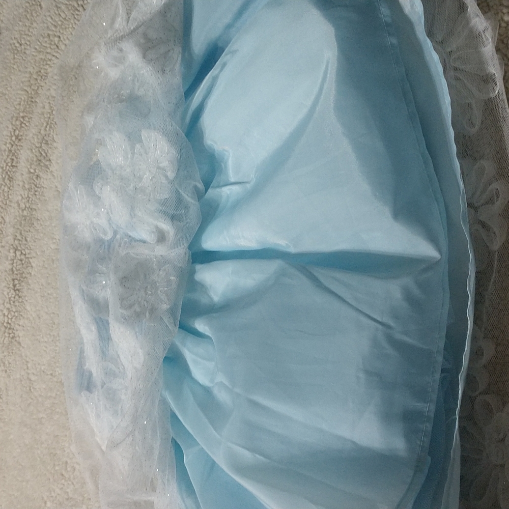 Nannette Baby Dress Beautiful Baby Blue Size 12 Months - Picture 7 of 10